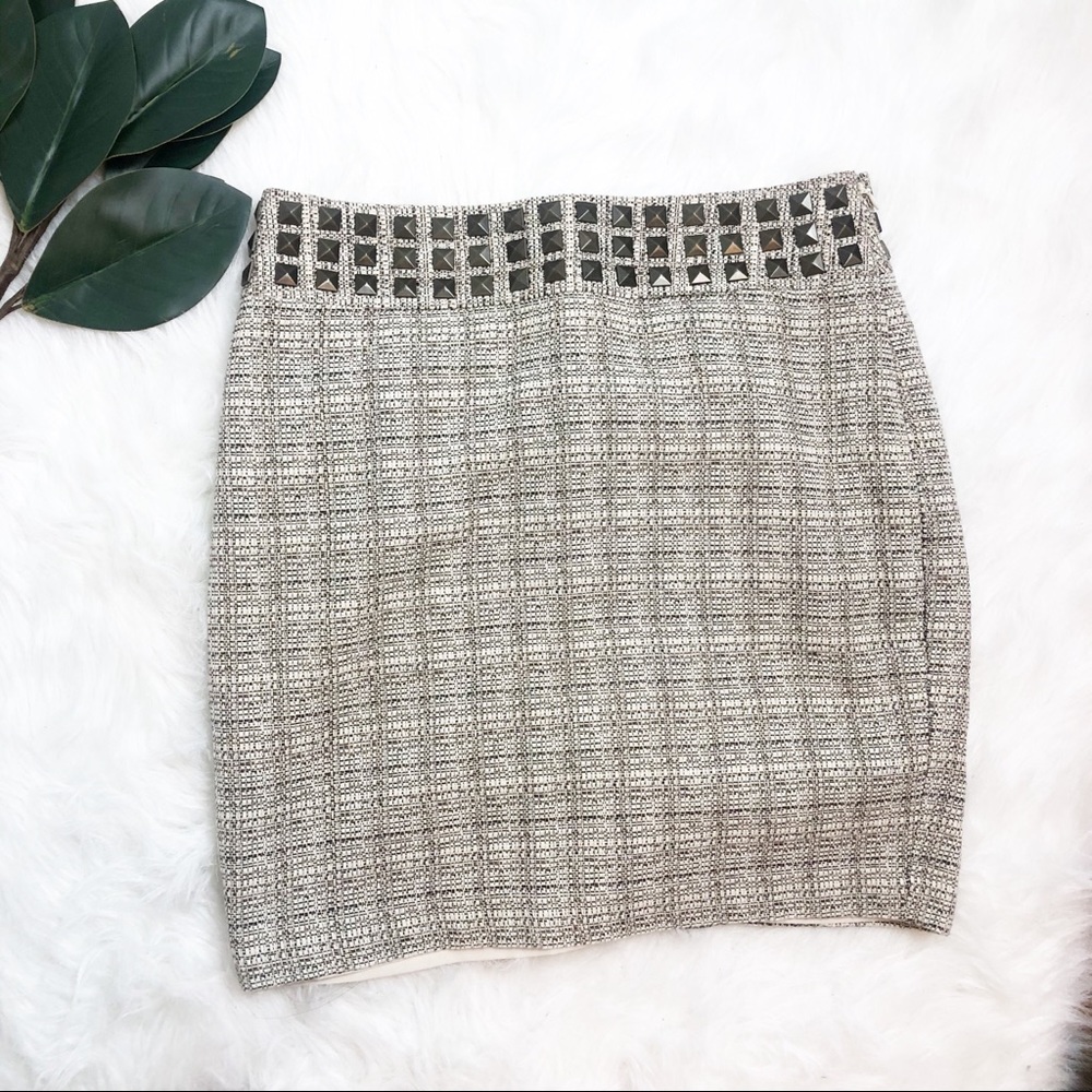 The Limited | Tweed Studded Mini Skirt.